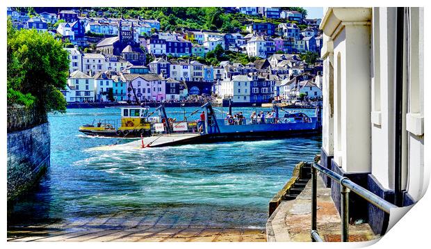 The Kingswear to Dartmouth Car Ferry  Print by Peter F Hunt