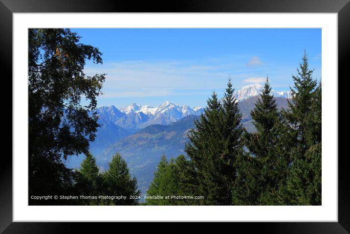 Oasta Valley from Pila in Italy Framed Mounted Print by Stephen Thomas Photography 