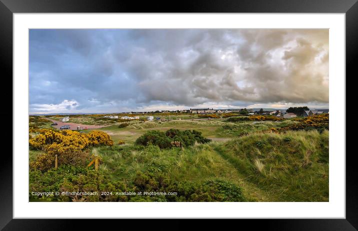 findhorn beach during a thunderstorm passing  Framed Mounted Print by @findhornbeach 