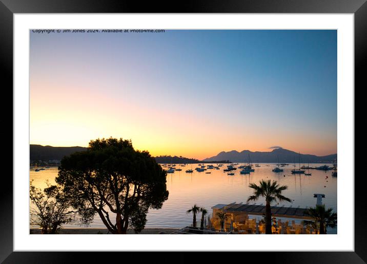 Sunrise over the Bay of Pollensa, Majorca Framed Mounted Print by Jim Jones