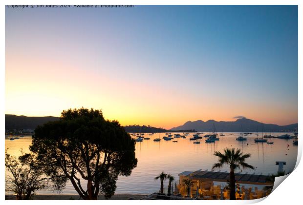 Sunrise over the Bay of Pollensa, Majorca Print by Jim Jones