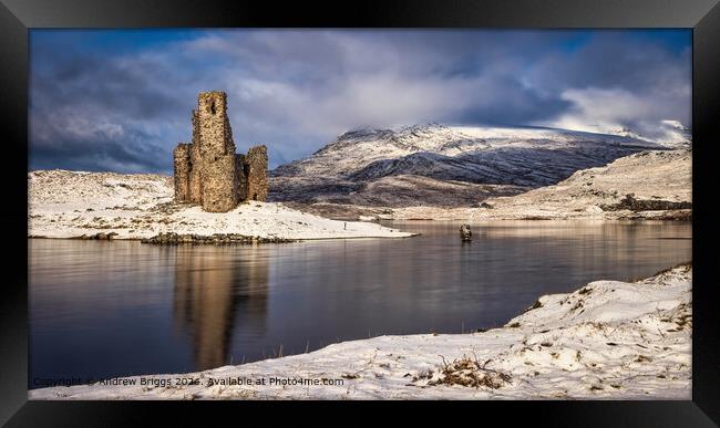 Ardvreck Castle in the Scottish Highlands Framed Print by Andrew Briggs