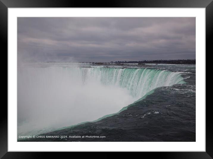 Horseshoe Falls at Niagara Framed Mounted Print by CHRIS BARNARD