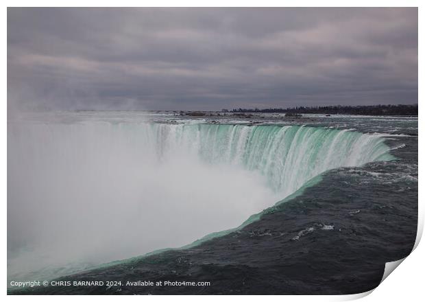 Horseshoe Falls at Niagara Print by CHRIS BARNARD