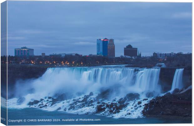 The America Falls at Niagara Canvas Print by CHRIS BARNARD