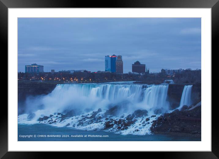 The America Falls at Niagara Framed Mounted Print by CHRIS BARNARD