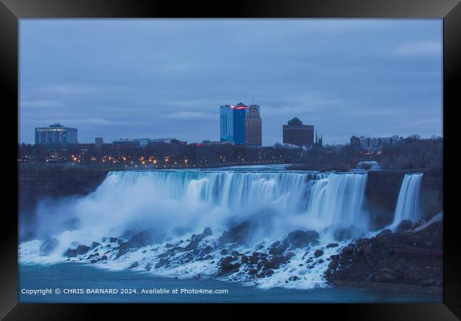The America Falls at Niagara Framed Print by CHRIS BARNARD