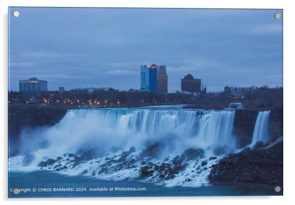 The America Falls at Niagara Acrylic by CHRIS BARNARD