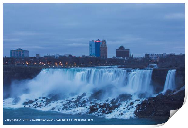 The America Falls at Niagara Print by CHRIS BARNARD