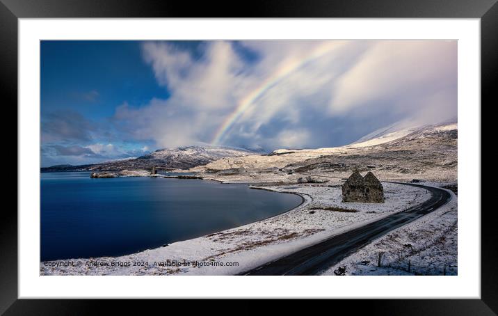 Calda House and Ardvreck Castle in Scotland Framed Mounted Print by Andrew Briggs