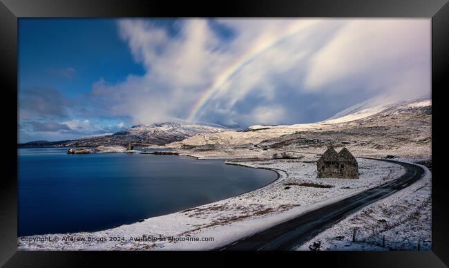 Calda House and Ardvreck Castle in Scotland Framed Print by Andrew Briggs