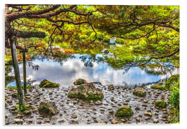 East Lake Garden Heian Shinto Shrine Kyoto Japan Acrylic by William Perry