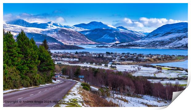 Winter in Ullapool in the northern highlands of Sc Print by Andrew Briggs