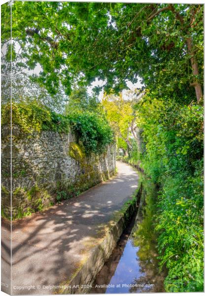 The Water Lanes, in St Peter Port, Guernsey Canvas Print by Delphimages Art