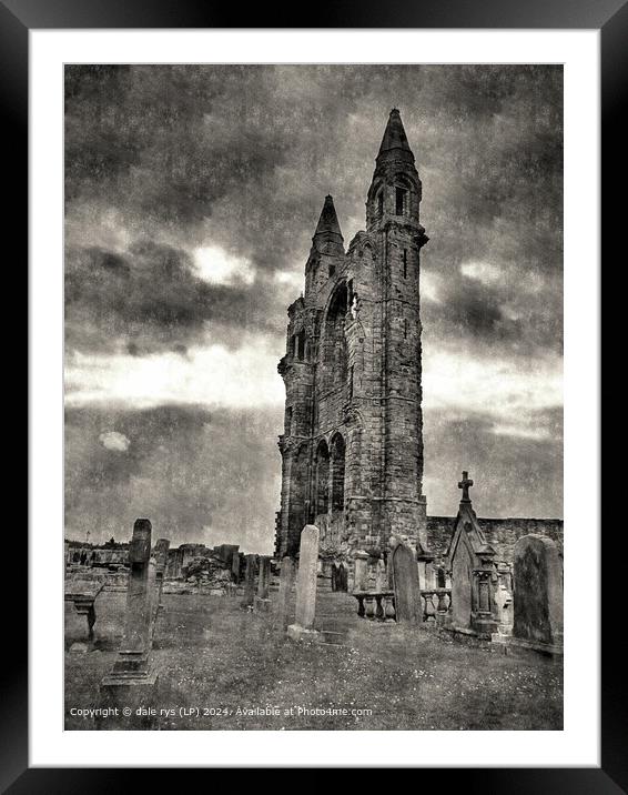 moodiness at saint andrews b&w shot Framed Mounted Print by dale rys (LP)