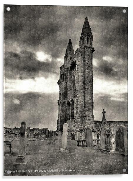 moodiness at saint andrews b&w shot Acrylic by dale rys (LP)