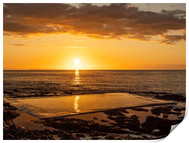 Victorian sea pool Print by Tony Twyman