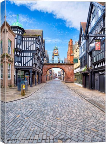 Eastgate Clock Chester Canvas Print by Rick Lindley