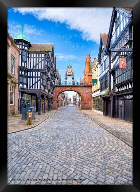 Eastgate Clock Chester Framed Print by Rick Lindley