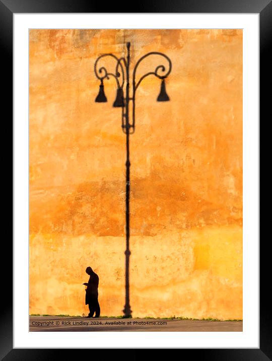 Wall Shadows Rome Framed Mounted Print by Rick Lindley