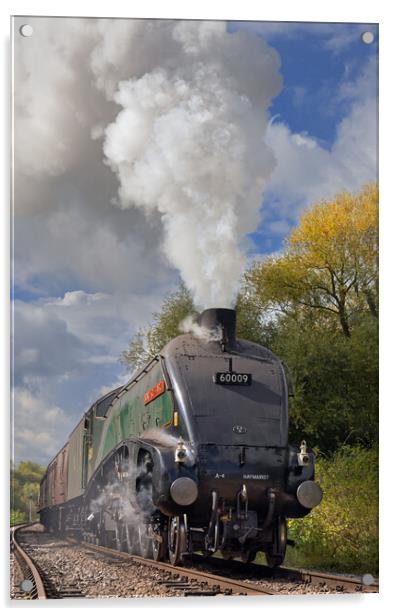 Powerful steam locomotive approaching at speed Acrylic by Ian Duffield