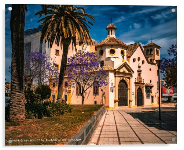 Beautiful Malaga Street Church Acrylic by Tom Roth