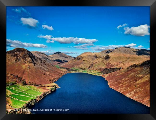 Wastwater Lake and Scafell Pike Framed Print by Tom Roth