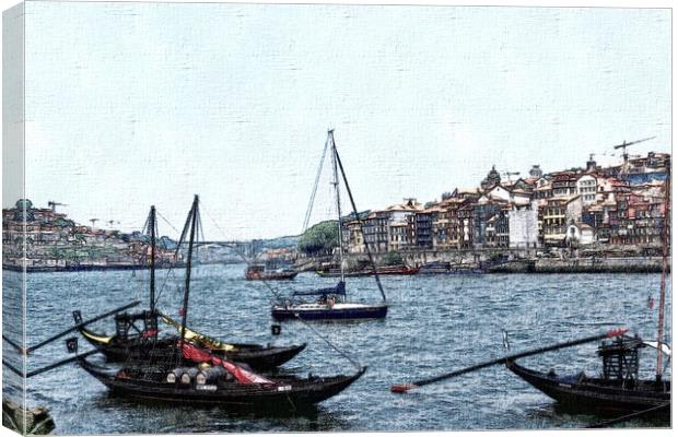 Porto cityscape Canvas Print by Steve Painter