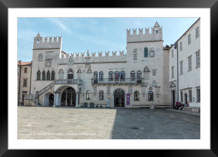 Praetorian Palace in Tito Square, Koper, Slovenia Framed Mounted Print by Ronnie Reffin