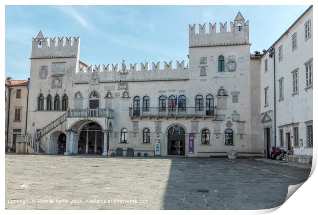 Praetorian Palace in Tito Square, Koper, Slovenia Print by Ronnie Reffin