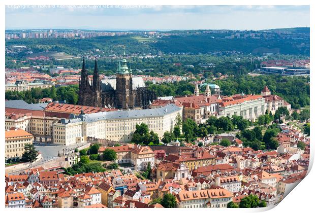 Prague Castle and the Cathedral of St Vitus Print by Howard Kennedy