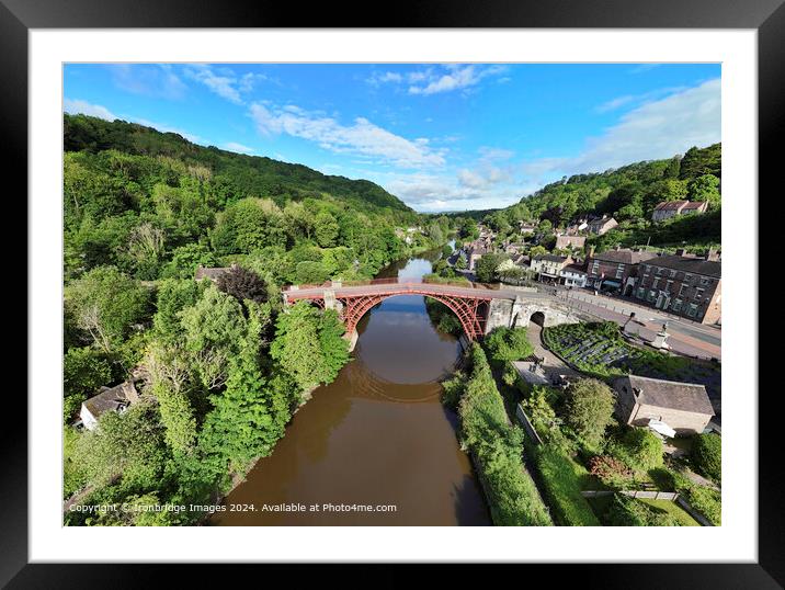 Iron bridge panorama Framed Mounted Print by Ironbridge Images
