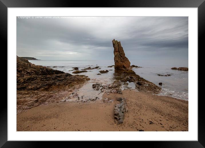 Cullen Beach Moray Scotland Framed Mounted Print by Derek Daniel