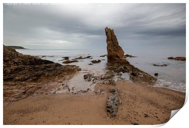 Cullen Beach Moray Scotland Print by Derek Daniel