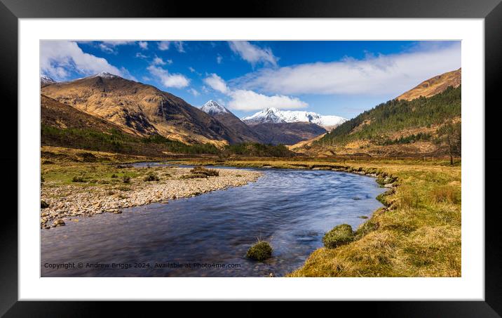 The road to Skye in the Highlands of Scotland. Framed Mounted Print by Andrew Briggs