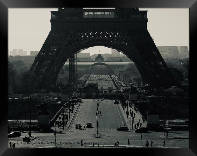 Stunning photo of the Eiffel Tower Framed Print by Benjamin Danan