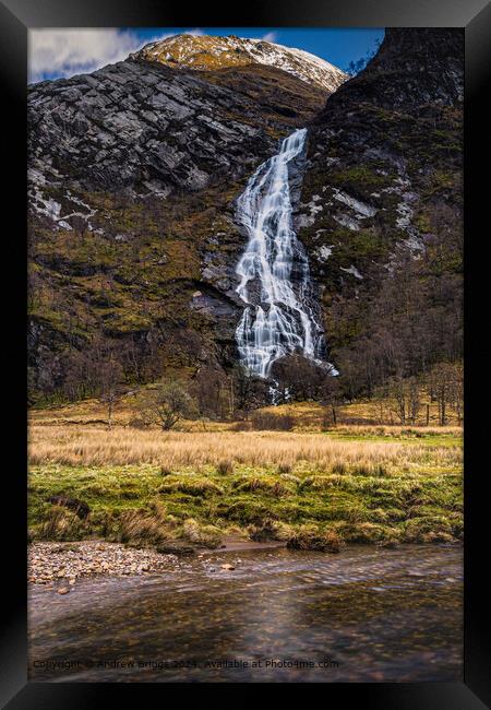 Steall Falls in Glen Nevis, Scotland Framed Print by Andrew Briggs