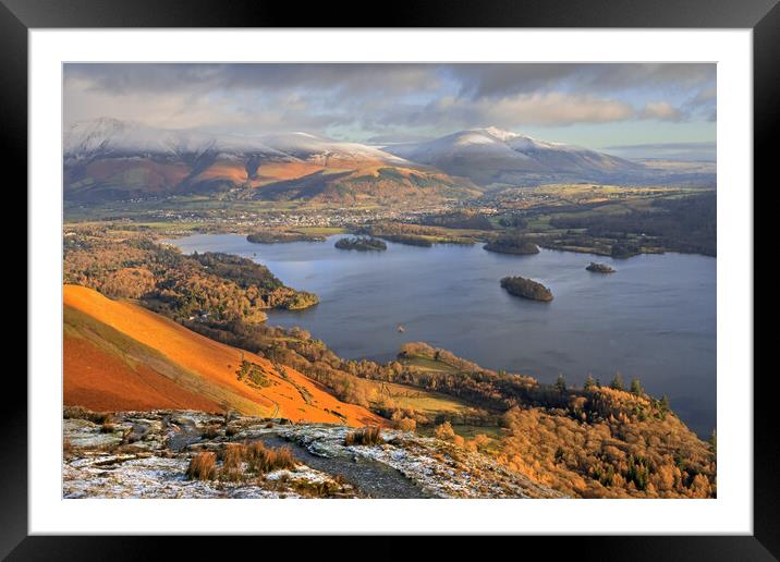 Stunning midwinter Lake District scenery  Framed Mounted Print by Ian Duffield