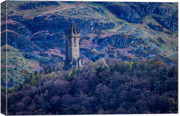 The Wallace monument in Stirling, Scotland. Canvas Print by Andrew Briggs