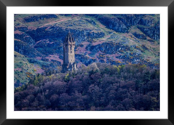 The Wallace monument in Stirling, Scotland. Framed Mounted Print by Andrew Briggs