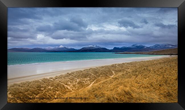 Luskentyre Beach on the Isle of Harris, Scotland Framed Print by Andrew Briggs