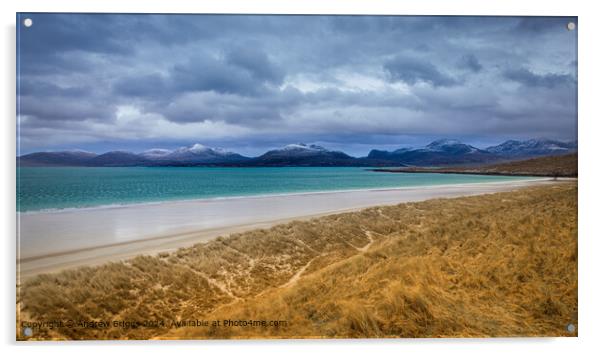 Luskentyre Beach on the Isle of Harris, Scotland Acrylic by Andrew Briggs