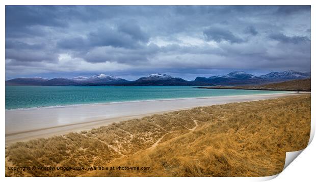 Luskentyre Beach on the Isle of Harris, Scotland Print by Andrew Briggs