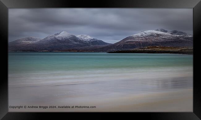 Luskentyre Beach on the Isle of Harris, Scotland. Framed Print by Andrew Briggs