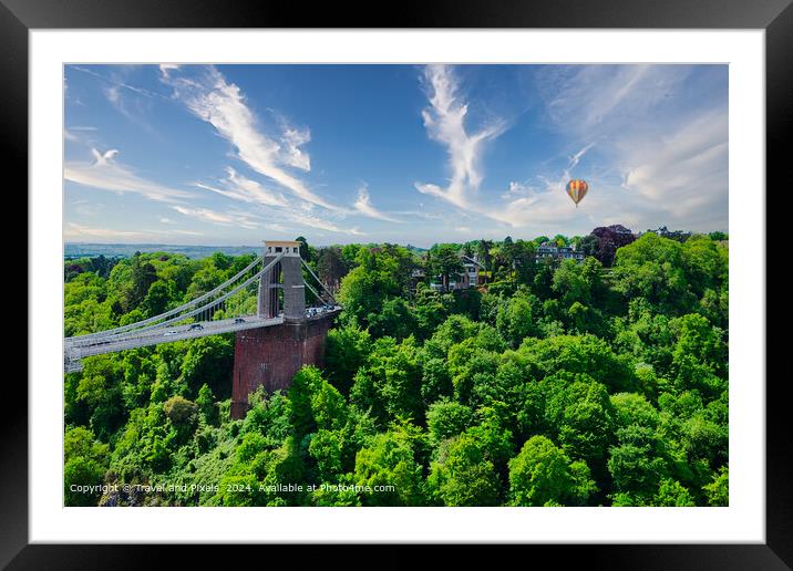 Clifton Suspension Bridge Bristol Framed Mounted Print by Travel and Pixels 