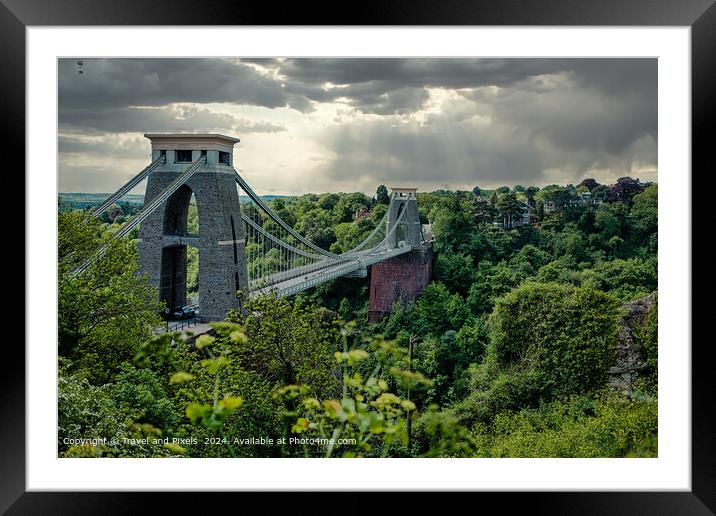 Clifton Suspension Bridge, Bristol Framed Mounted Print by Travel and Pixels 