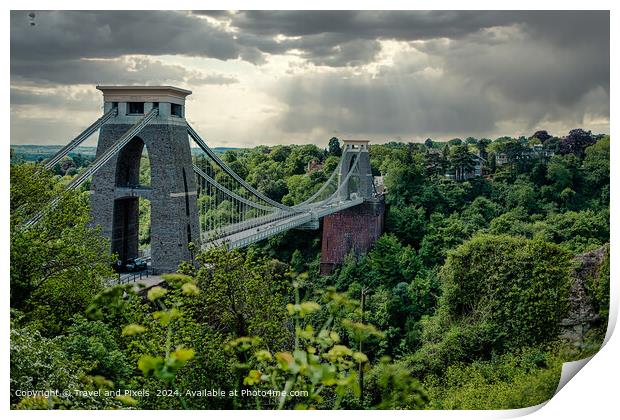 Clifton Suspension Bridge, Bristol Print by Travel and Pixels 