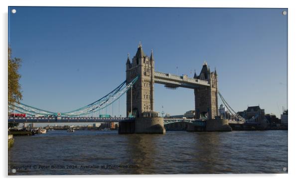 Tower Bridge London.  Acrylic by Peter Bolton