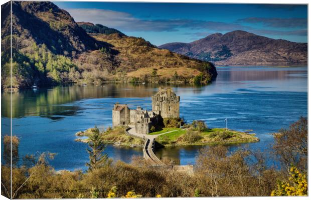 Eilean Donan Castle in the Highlands of Scotland Canvas Print by Andrew Briggs