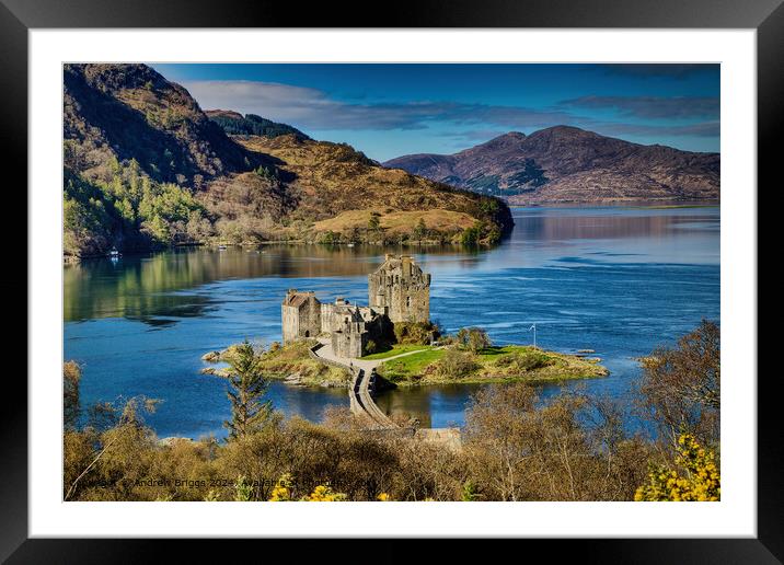 Eilean Donan Castle in the Highlands of Scotland Framed Mounted Print by Andrew Briggs
